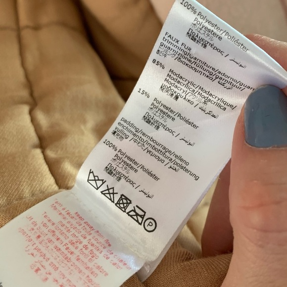 Chloé Virgin Wool Baby Pink Faux Fur Hooded Coat Girls Insulated Gold Chloe Cute - Picture 14 of 15